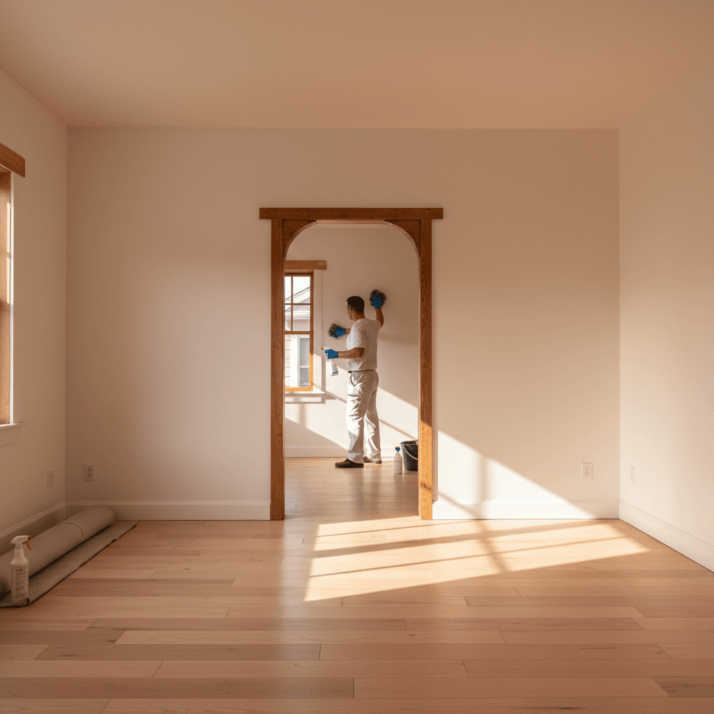 Property being reset with professional cleaning and preparation