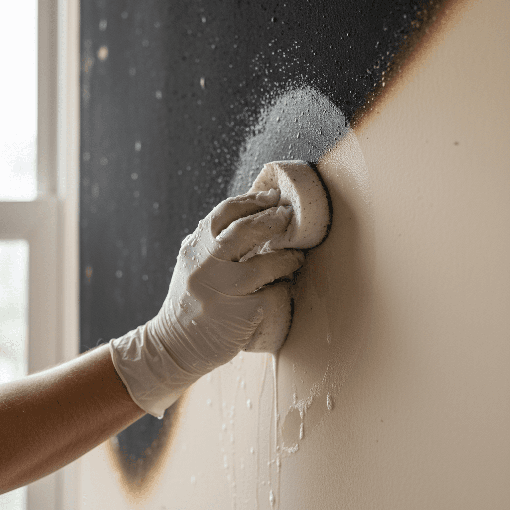 Fire and smoke cleanup with soot removal