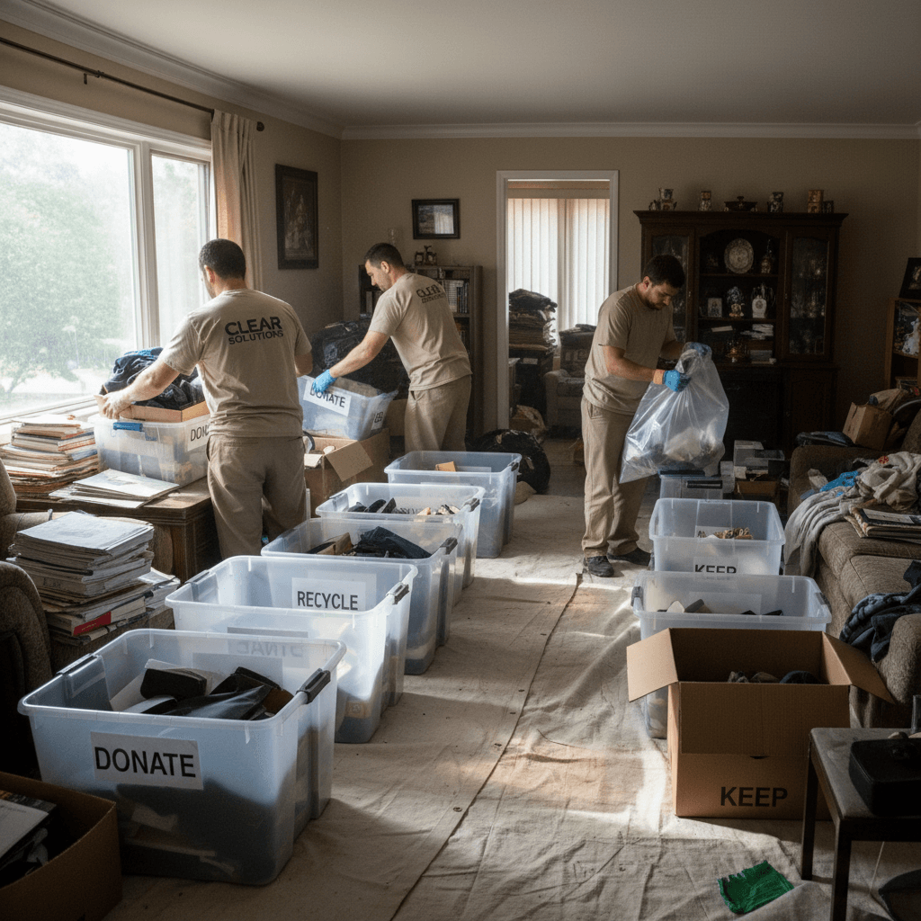 Hoarding cleanup with systematic removal