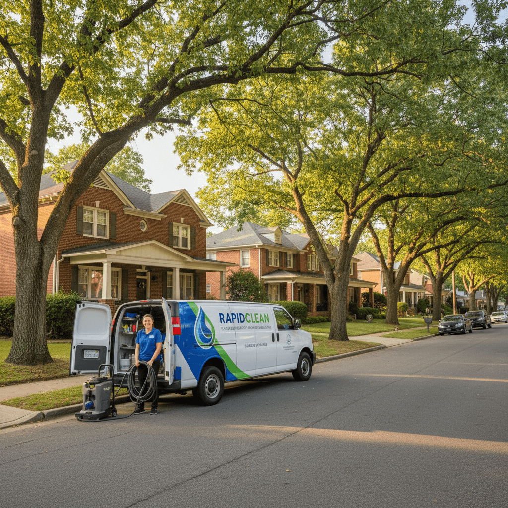 RapidClean service vehicle at Atlanta residential location