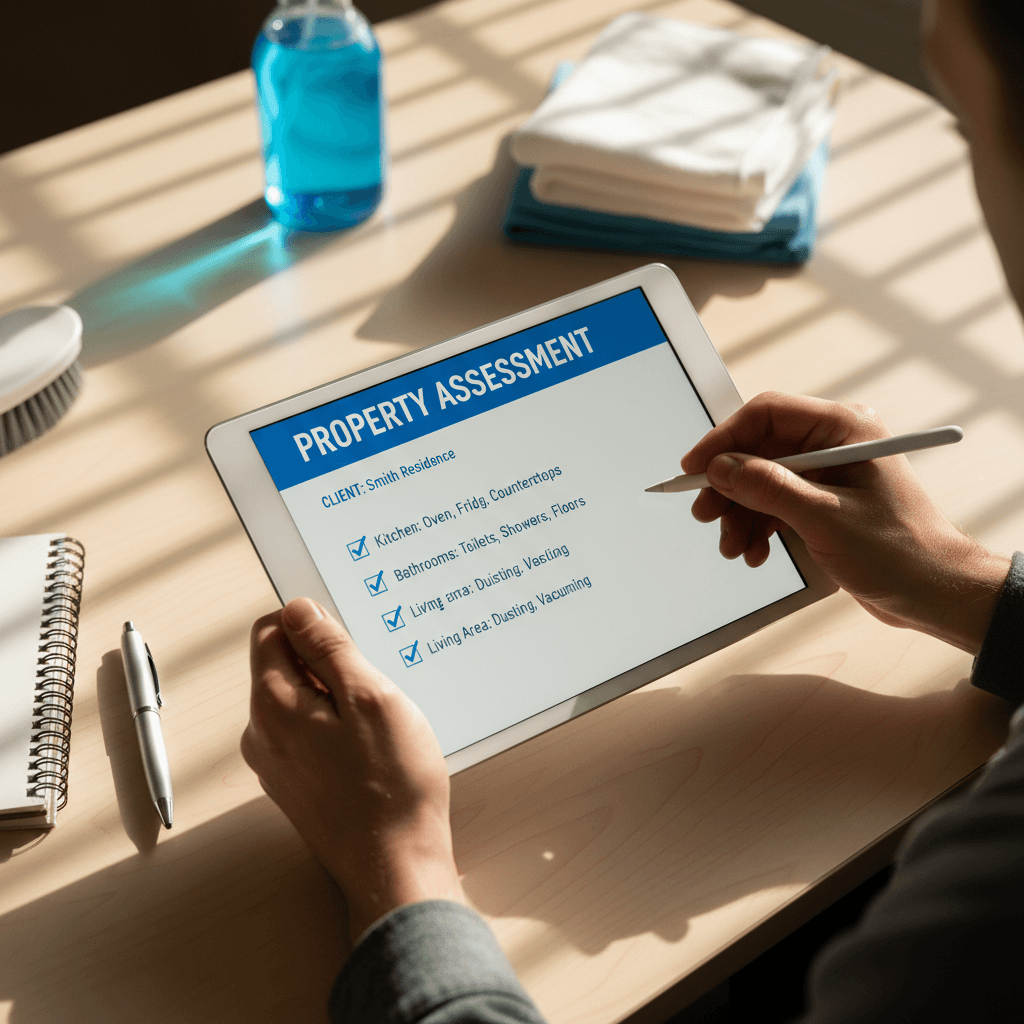 Professional assessment using tablet for property evaluation