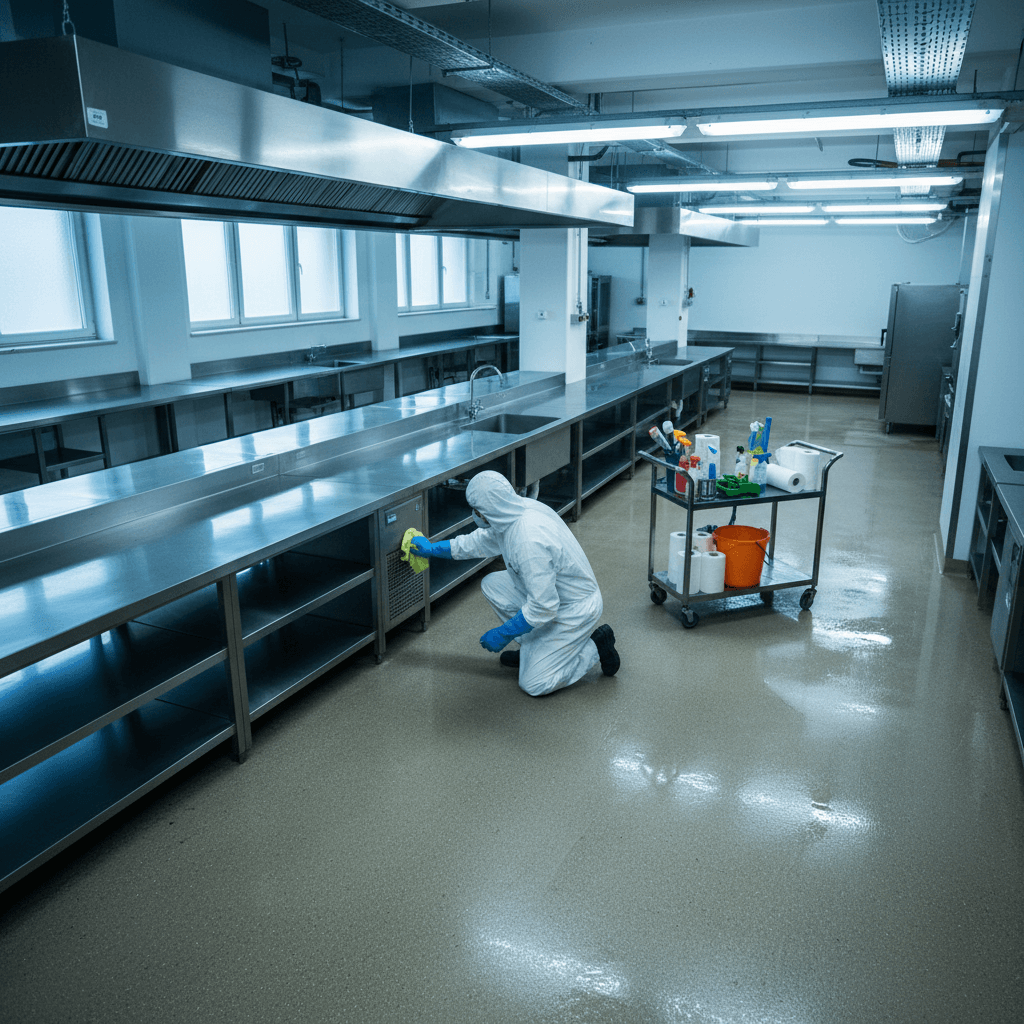 Deep cleaning bathroom fixtures during property turnover